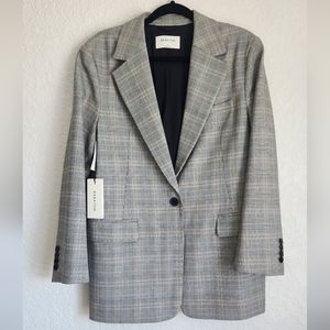 ARITZIA Babaton Lockwood Blazer Glen Check NEW